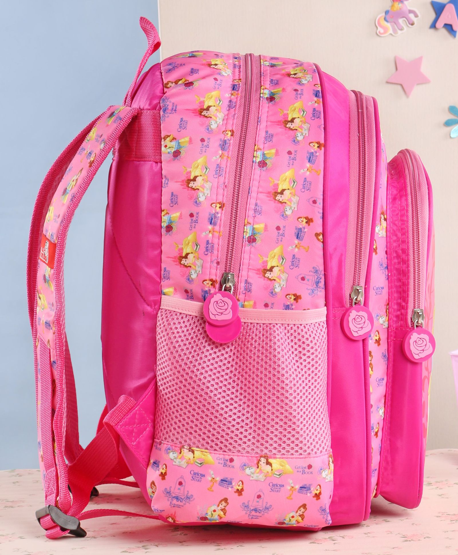 Disney Princess School Bag Belle Print Pink - 14 Inches (Backpacks) - Kukus  Toys
