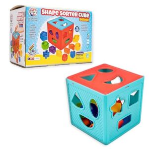 RATNA'S Shape Sorter Cube Senior with 18 Colourful Shapes | Learning & Educational Toys for Toddlers (Multi Colors)