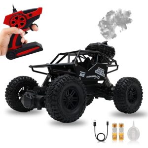 Wonder Remote Control Rock Master/Crawler with Smoke, Monster Car for Kids Monster Truck Rock Climbing Car Toy for Kids (Black)