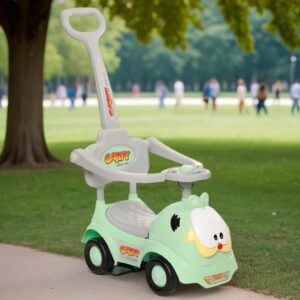 Fun Ride On Push Car, GAFFY 3 in 1 Rider with Removable Parental Handle - Musical Push Car with Utility Storage Toy Box - Armrest Guardrails for Safety, Kids Indoor/Outdoor Toy Car