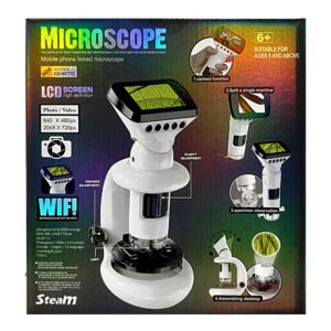 Science Horse WIFI Microscope, mobile phone linked microscope, LCD screen, save images.